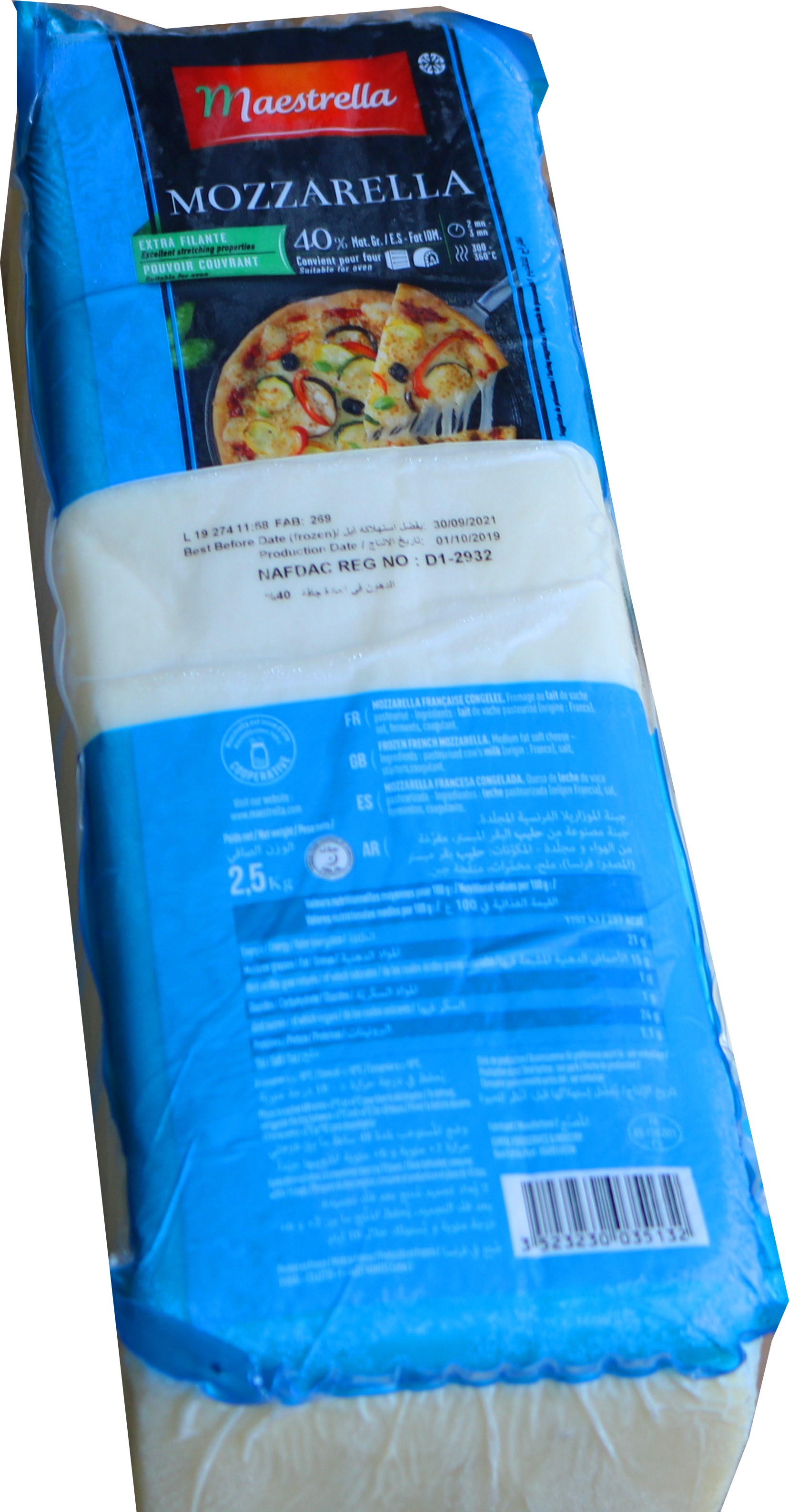 Phô mai Mozzarella Khối Maestrella